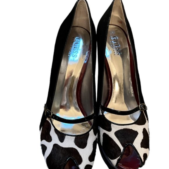 Guess by Narciano Hair on hide print heels 8M - Picture 5 of 5